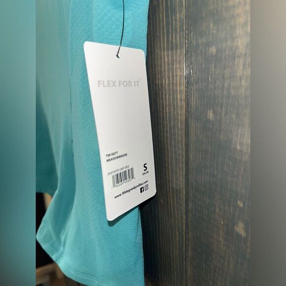 90 Degree Sleeveless Athletic Tank Top Performance Workout Shirt Turquoise A66 - Picture 5 of 6